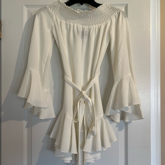 Nookie white long sleeve flowy dress. XS. Wore once, perfect condition - Picture 1 of 6